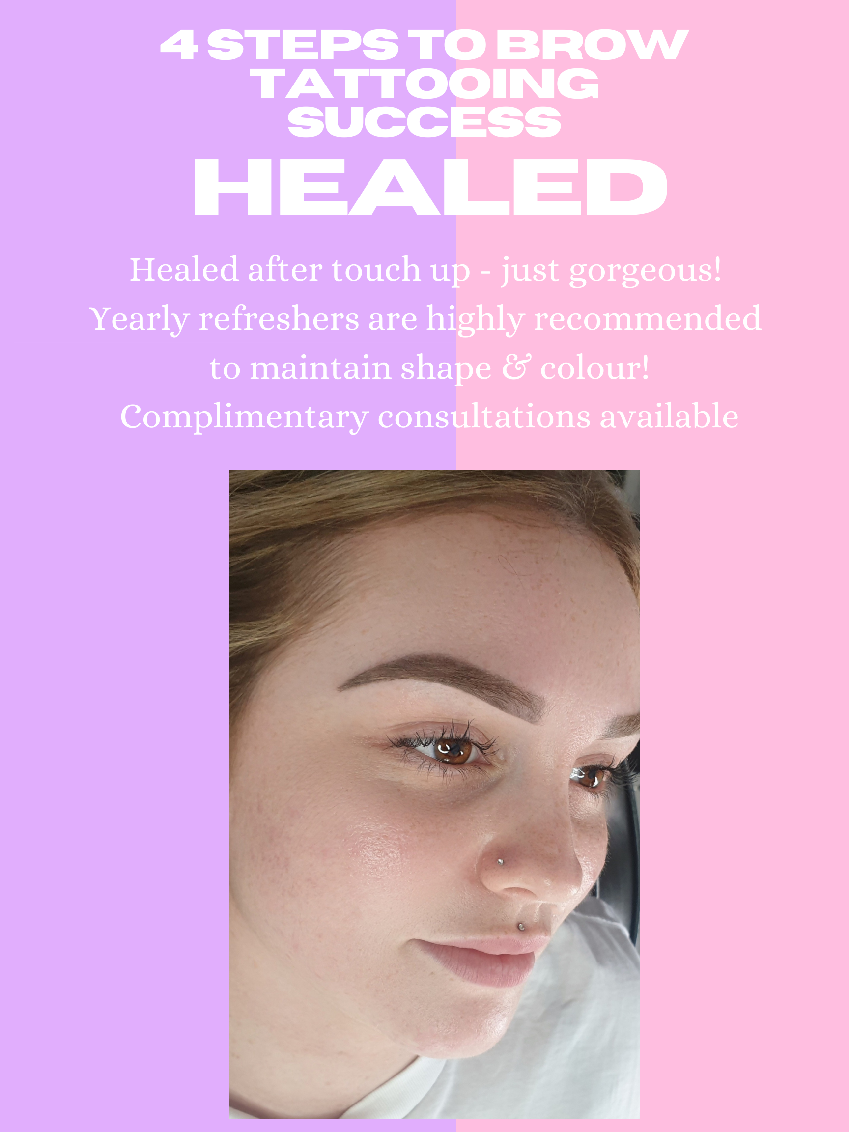 Ombre eyebrow aftercare. Brisbane best ombre eyebrows. Revamp cosmetic tattoo & aesthetics. Microblading. Eyebrows. Healing eyebrows. Brisbane best eyebrows.